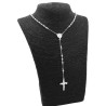 BLANCO 5MM ROSARIO C/ CRUZ C/ CRISTO Y CENTRO DE ROSARIO SOLO CARA DE FRENTE (UNISEX)