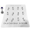 BLISTER x12 MENTON BOLITA C/ STRASS COLORES SURTIDOS PIERCING