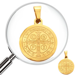 DORADO 14MM SAN BENITO MEDALLA LASER LISA C/ ESPESOR DIJE