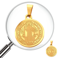 DORADO 14MM SAN BENITO MEDALLA LASER LISA C/ ESPESOR DIJE