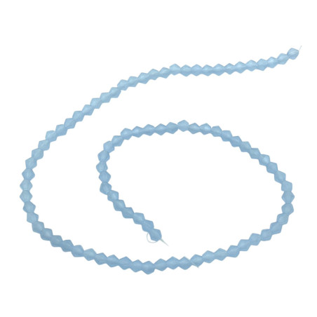 4MM CONO CELESTE PASTEL PLENO FACETADO PERFORADO VIDRIO TIRA