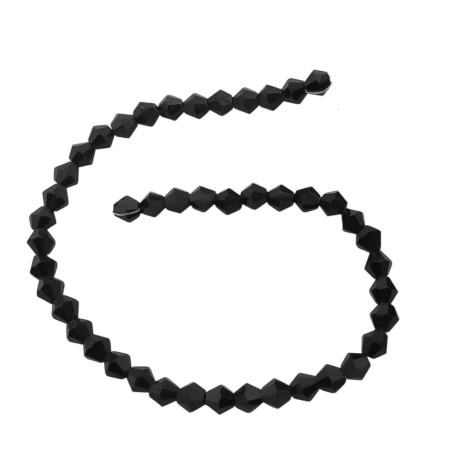 6MM CONO NEGRO PLENO FACETADO PERFORADO VIDRIO TIRA