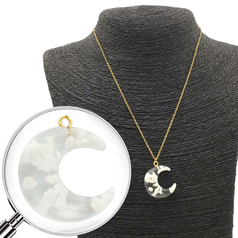 DORADO LUNA BLANCA C/ CIELO 45CM COLLAR