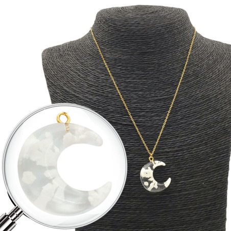 DORADO LUNA BLANCA C/ CIELO 45CM COLLAR