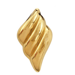 DORADO HOJA GRANDE Y CANUTO DOBLE GAMUZA COLLAR