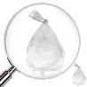 GOTA PIEDRA NATURAL CUARZO CRISTAL DIJE