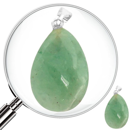 GOTA PIEDRA NATURAL CUARZO VERDE DIJE