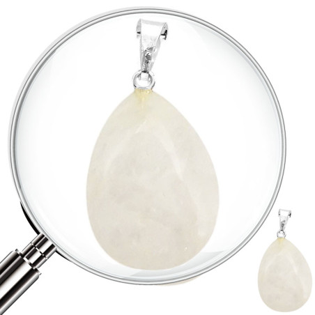 GOTA PIEDRA NATURAL CUARZO BLANCO DIJE