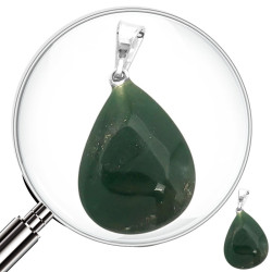 GOTA PIEDRA NATURAL CUARZO VERDE DIJE