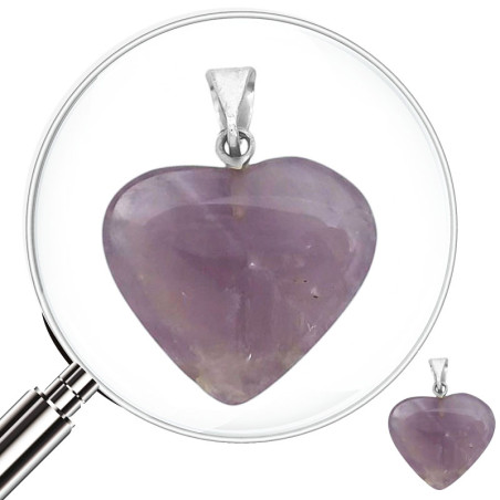 CORAZON PIEDRA NATURAL AMATISTA DIJE