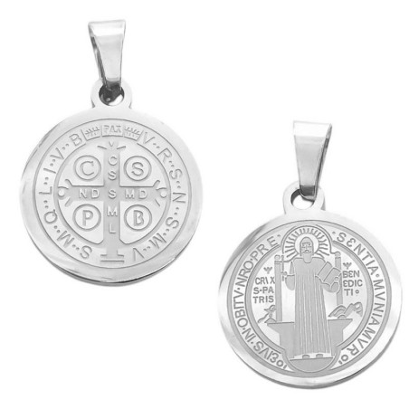 14MM SAN BENITO MEDALLA LASER LISA C/ ESPESOS DIJE