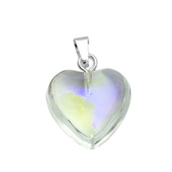 CRISTAL AB TRASLUCIDO TORNASOLADO BRILLANTE 15MM CORAZON DIJE