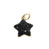 DORADO FIMO NEGRO 10MM ESTRELLA C/ ARGOLLA DIJE