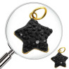 DORADO FIMO NEGRO 10MM ESTRELLA C/ ARGOLLA DIJE