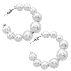 BLISTER X12 PARES ESCALERA-38MM PERLAS MEDIA ARGOLLA AROS