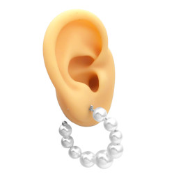 PAR ESCALERA-38MM PERLAS MEDIA ARGOLLA AROS