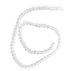 6MM CRISTAL TRASLUCIDO CUENTA FACETADA PERFORADA VIDRIO TIRA