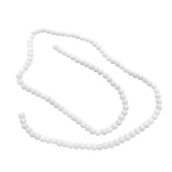 4MM BLANCO PLENO AB CUENTA FACETADA PERFORADA VIDRIO TIRA