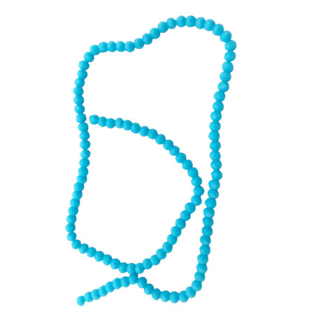 4 MM CELESTE PLENO CUENTA FACETADA PERFORADA VIDRIO TIRA