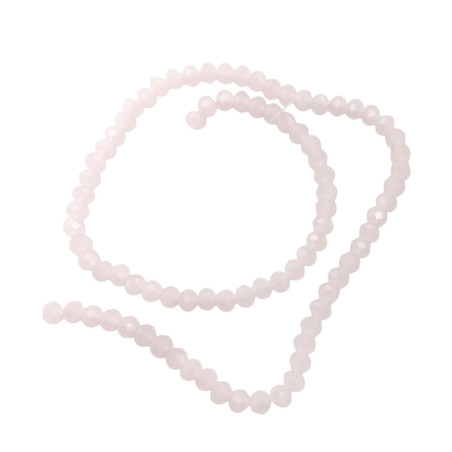 6 MM ROSA SUAVE PLENO CRISTAL CUENTA FACETADA PERFORADA VIDRIO TIRA