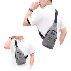 FASHION GRIS MORRAL BANDOLERA CRUZADA UNISEX URBANA