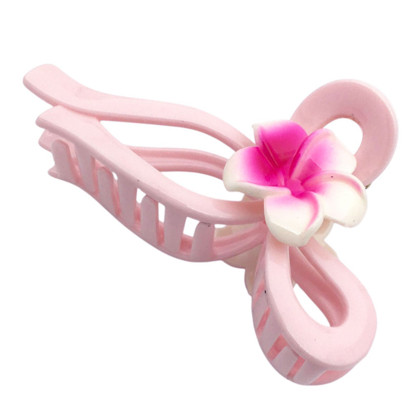 UNIDAD ROSA BROCHE GRANDE FORMA MARIPOSA C/ UNA FLOR DE CADA LADO COCODRILO