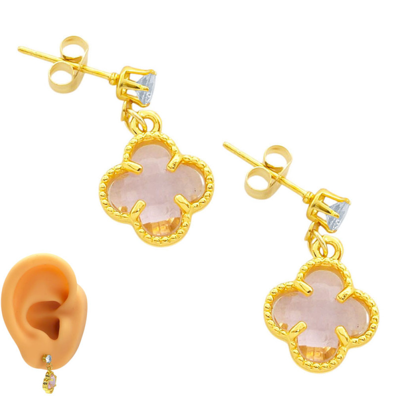 DORADO ROSA TRASLUCIDO Y CUBIC COPITA ARO