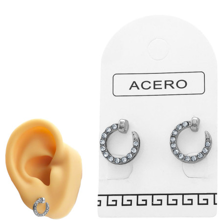 PAR TORNILLO CIRCULAR TODO STRASS ARO