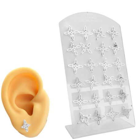 BLANCO X12 PARES NUDO DE BRUJA CALADO ARO