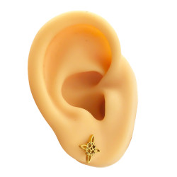 DORADO PAR NUDO DE BRUJA CALADO ARO