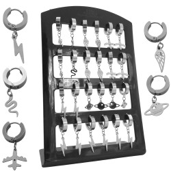 MEDIO BLISTER X6 PARES BISAGRA C/ SERPIENTE - ALA - AVION - RAYO - SATURNO ARO