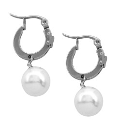 MEDIO BLISTER X6 PARES ARGOLLA PERLAS DE 3 TAMAÑOS Y MARIPOSA ARO