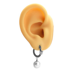 MEDIO BLISTER X6 PARES ARGOLLA PERLAS DE 3 TAMAÑOS Y MARIPOSA ARO