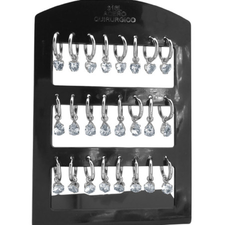 BLISTER X12 PARES BISAGRA C/ CUBIC CORAZON - GOTA - CIRCULO ARO