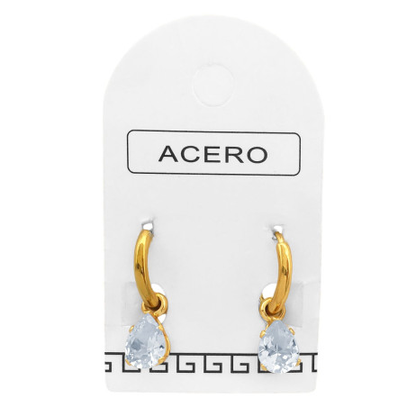 DORADO PAR GOTA BISAGRA C/ CUBIC ARO