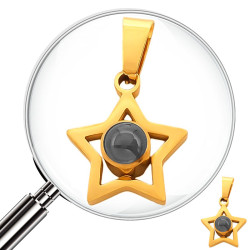 DORADO ESTRELLA TE AMO EN 100 IDIOMAS DIJE