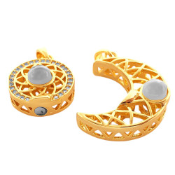 DORADO PARA COMPARTIR SOL Y LUNA CORAZON TE AMO EN 100 IDIOMAS DIJE