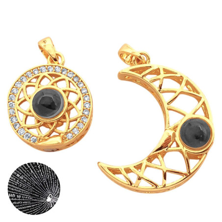 DORADO PARA COMPARTIR SOL Y LUNA CORAZON TE AMO EN 100 IDIOMAS DIJE