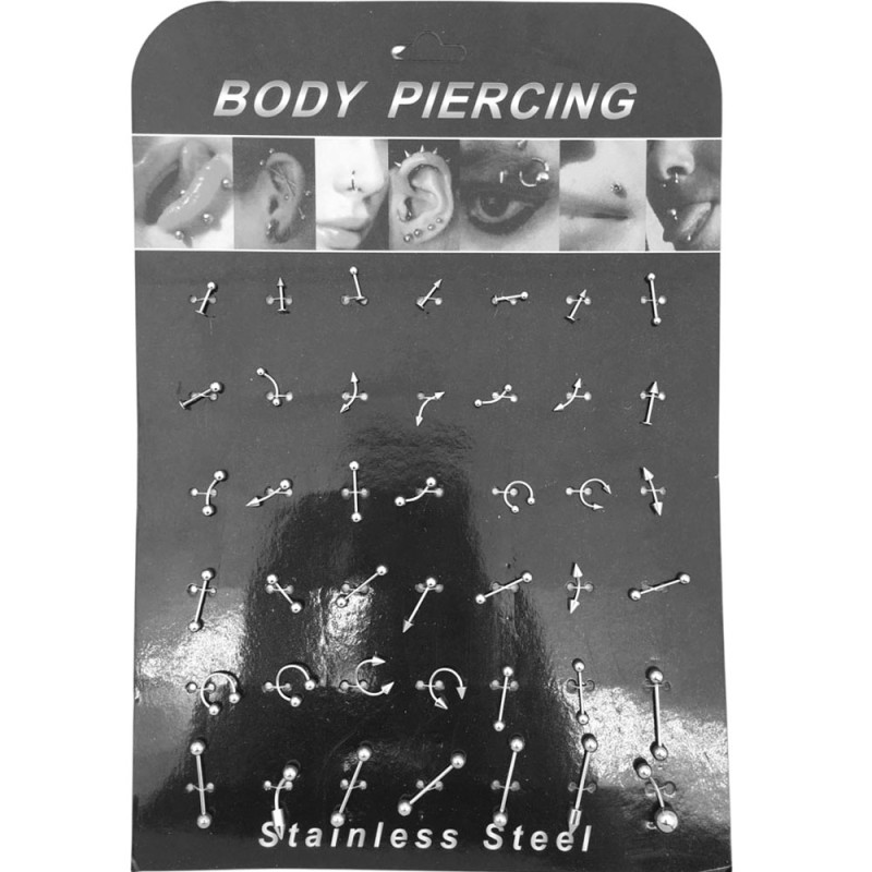 GIGANTE x42 ACERO SURTIDOS EN FORMAS Y TAMAÑO PIERCING