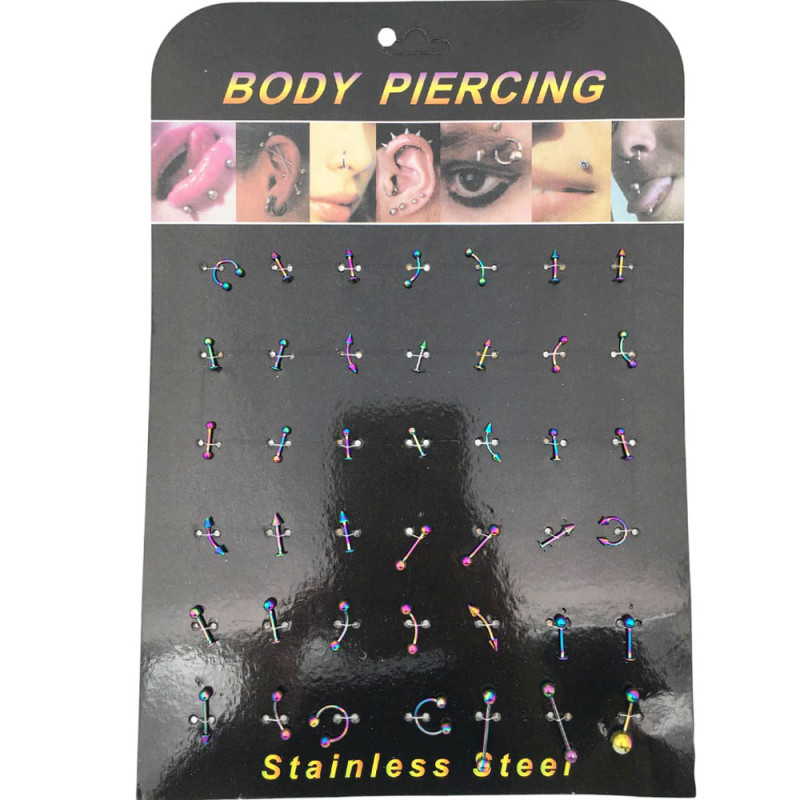 GIGANTE x42 TORNASOLADO SURTIDOS EN FORMAS Y TAMAÑO PIERCING