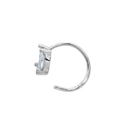 SEPTUM 10MM ARGOLLITA FLOR TRES PETALOS C/ CUBIC DE NARIZ U OREJA PIERCING