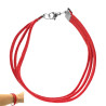ROJO 9MM*18CM TRIPLE GAMUZA PULSERA