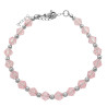ROSA CRISTAL CONO GRANDE Y BOLITA 19+4 CM PULSERA / TOBILLERA