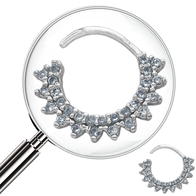 SEPTUM ARGOLLITA SOL C/ CUBIC DE NARIZ U OREJA PIERCING