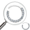 SEPTUM ARGOLLITA LINEA CIRCULAR C/ 14 CUBIC DE NARIZ U OREJA PIERCING