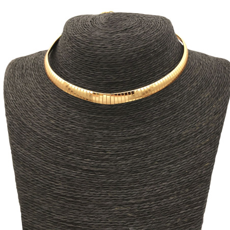 DORADO CHOKER PIEL DE SERPIENTE BOMBE REGULABLE 8MM - 30CM+5CM DE CADENA REGULABLE GARGANTILLA