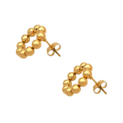 DORADO 20MM CIRCULO DE BOLITAS C/ PERNO ARO