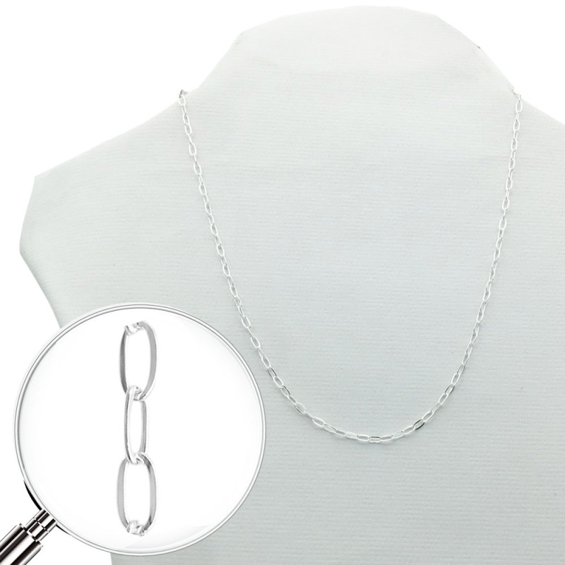 BLANCO OVALADA 0.5 (2.5MM)-45CM CADENA