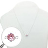 BLANCO CIRCULO CUBIC ROSA TORNASOLADO EN BASE 45CM COLLAR