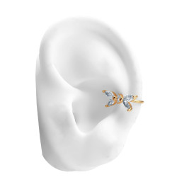 DORADO MARIPOSA CINCO CUBIC UNIDAD SOLITARIO CUFF BIDU ARO